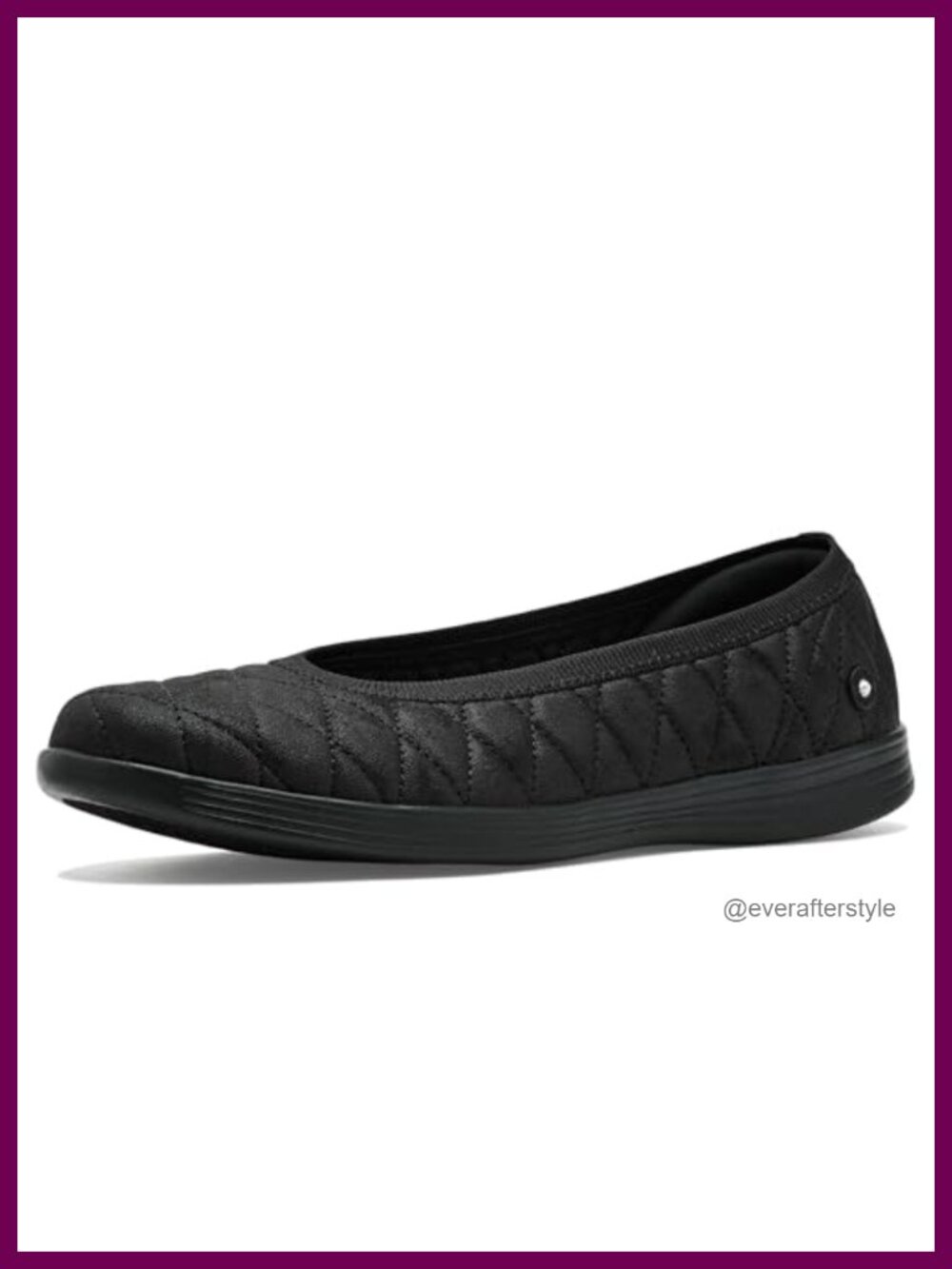 Quilted Vegan Leather Flats with Air-Cooled Goga Mat Insole
